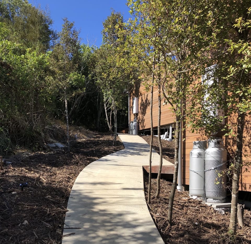 Pathway up to your cabin from the driveway.