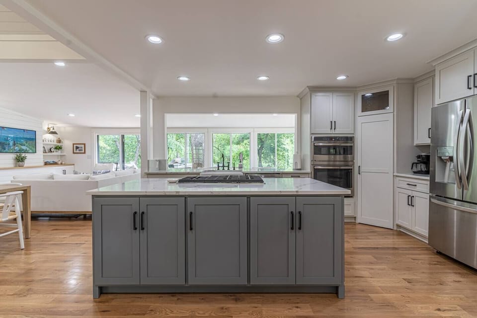 Open floor plan with beautiful view.