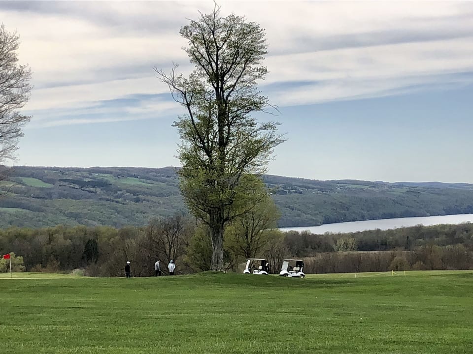 Vesper Hills Golf Course. Open to public. Overlooks Otisco Lake. Outdoor dining.