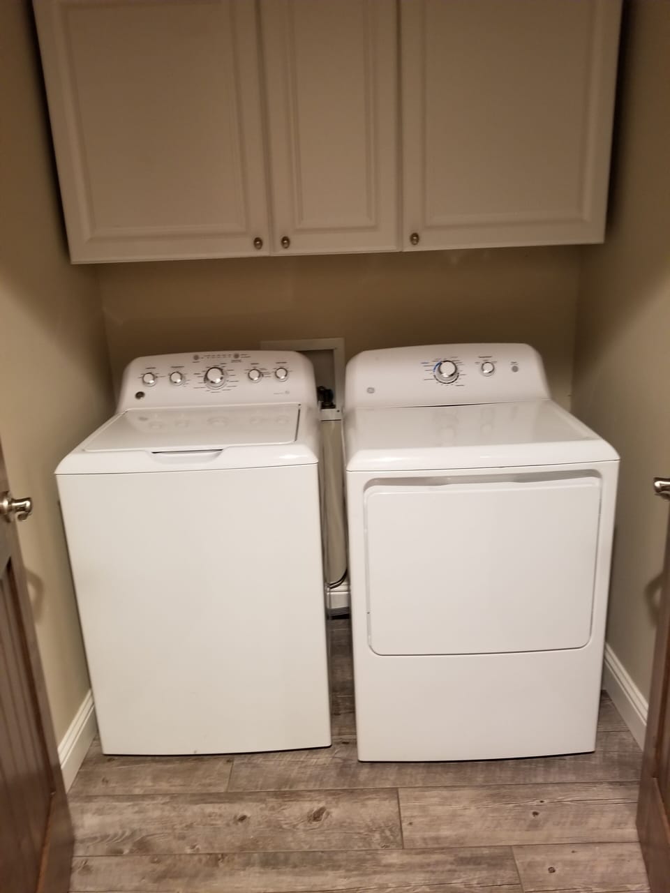 Separate laundry closet w/ both machines. 