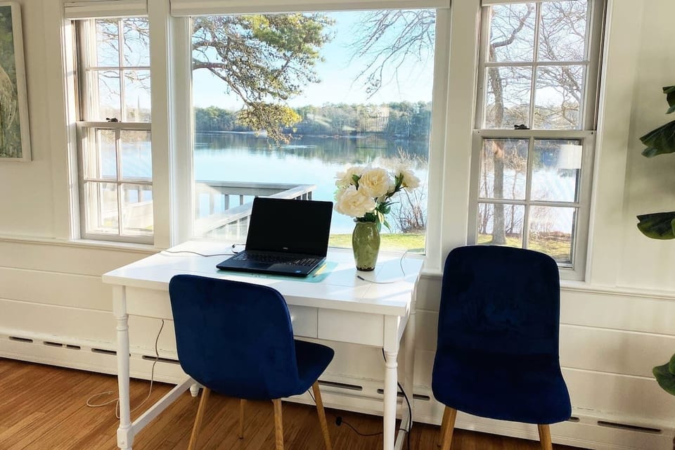 Desk with a view for our remote workers.