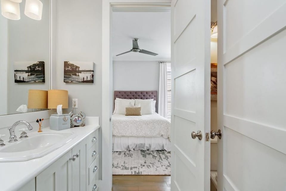 Guest Bedroom with Bathroom on the First Floor of the Home