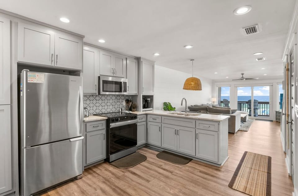 The kitchen is fully equipped with all your kitchenware appliances and needs for a seamless culinary experience.