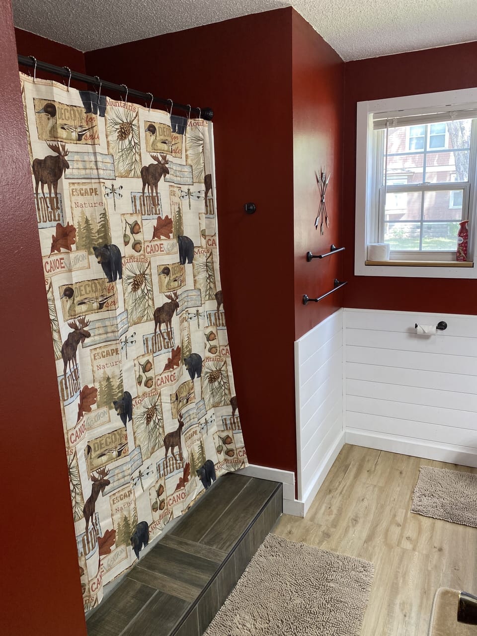 Large Bathroom
- Stocked with
 - Toilet Paper
 - Towels/Hand Towels, Washcloths