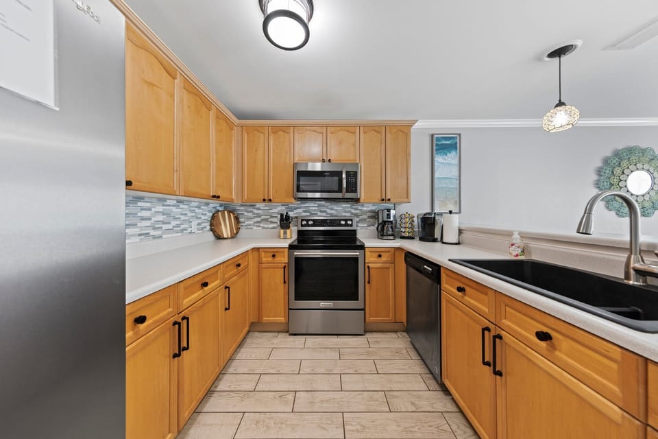 Well stocked kitchen is equipped to cook for a crowd