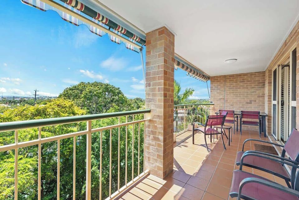 Main bedroom + lounge opens onto this larger balcony