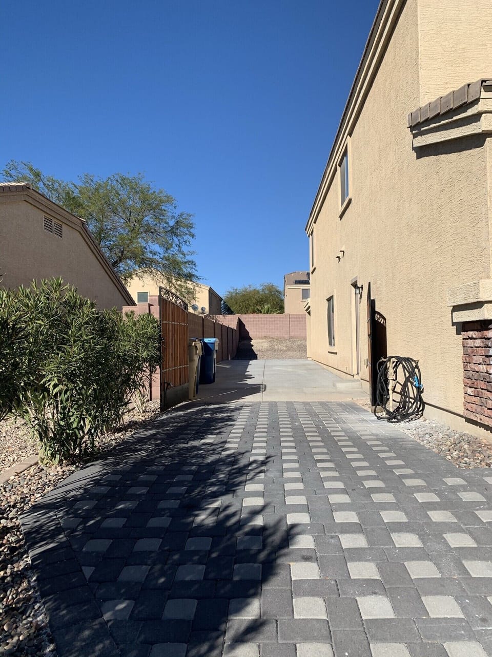 Parking for 3 cars in this area.