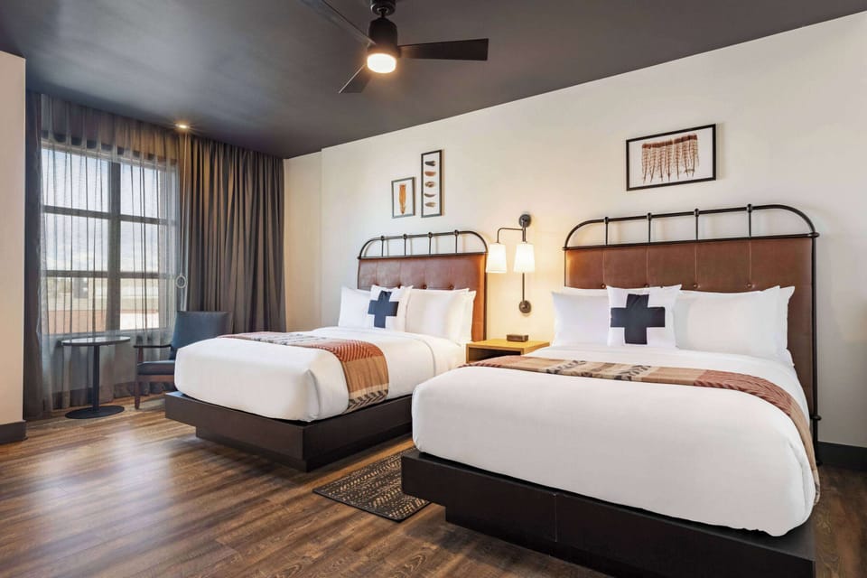 Premium bedding, pillowtop beds, in-room safe, desk