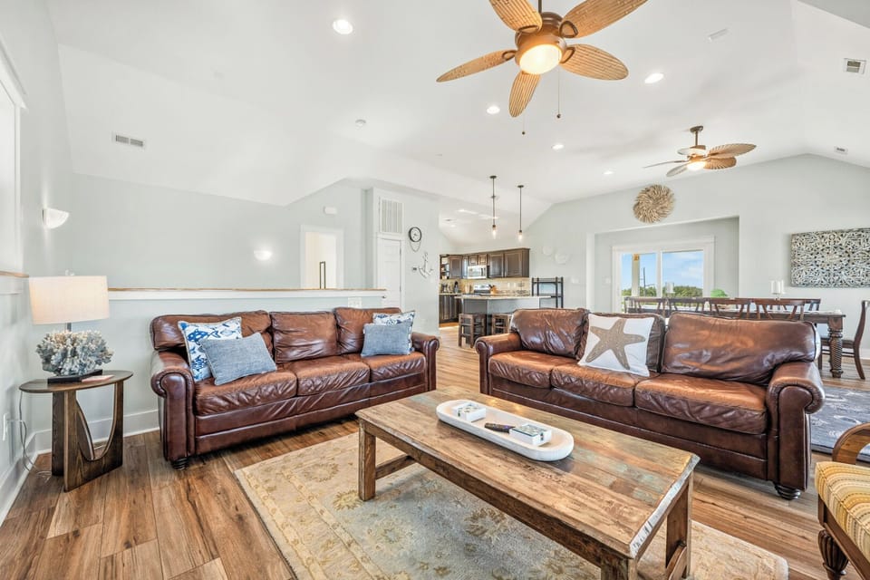 Living Area with Deck Access on Fourth Level with Ocean Views