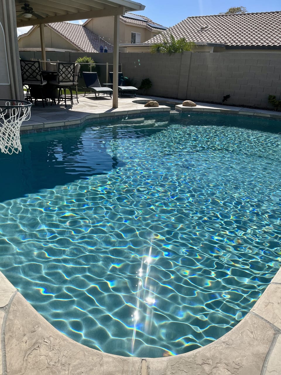 Enjoy the sparkling pool in the sunshine! Swim temps usually APRIL-OCTOBER