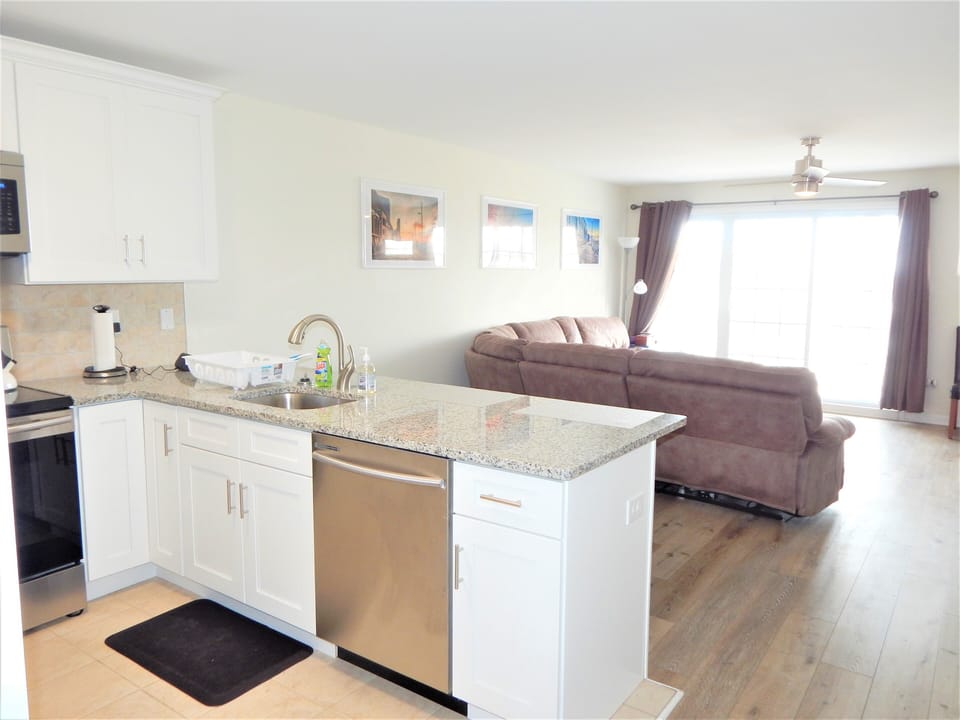 Main floor. Open concept kitchen/den