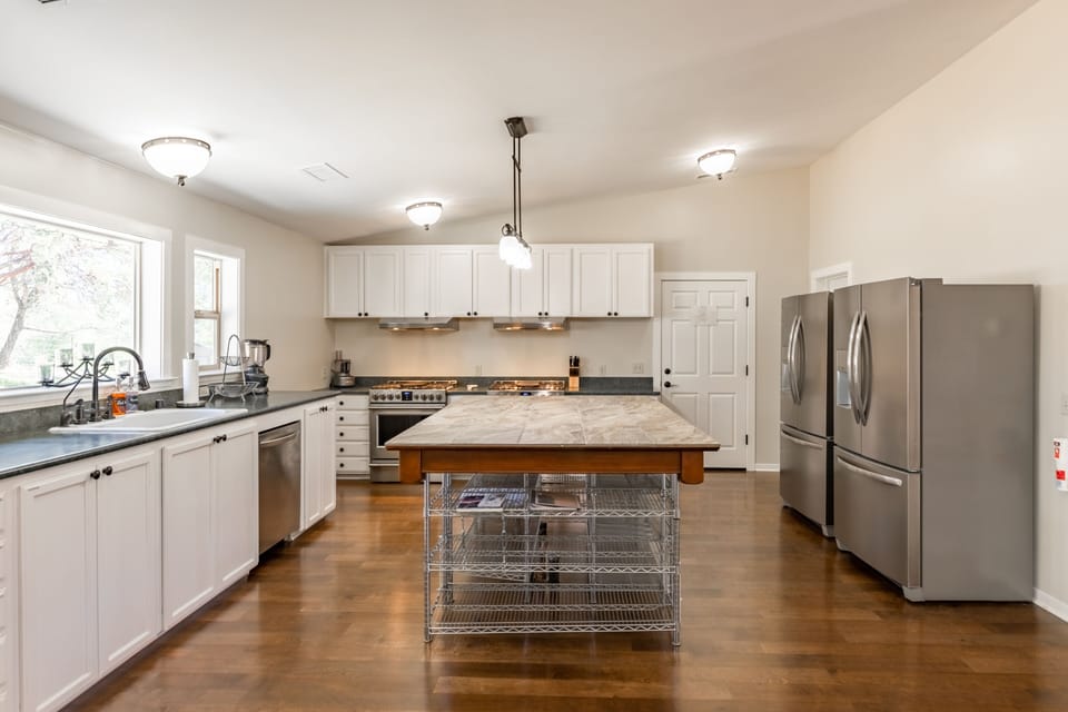 The impressive chef's kitchen makes entertaining a breeze