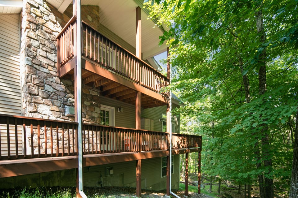 Rain covered deck