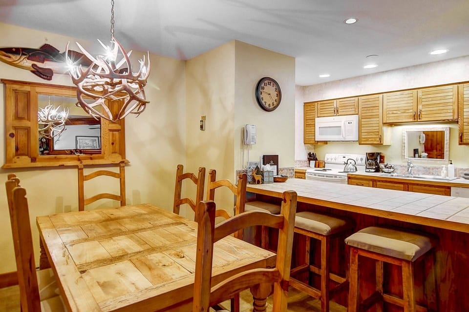 A kitchen with everything you need for a cozy stay.