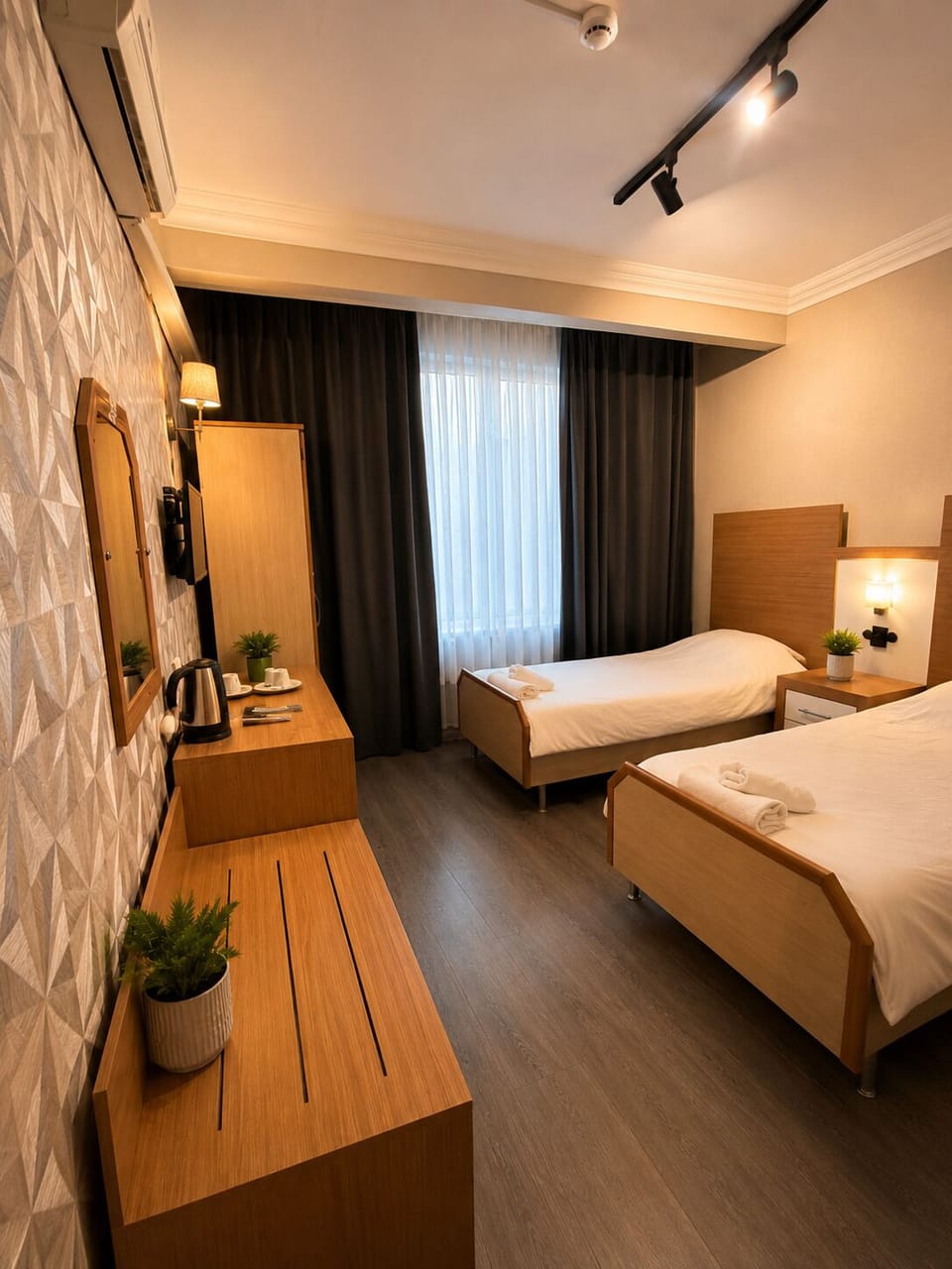 Economy Double or Twin Room, 1 Bedroom | Desk, laptop workspace, blackout drapes, iron/ironing board