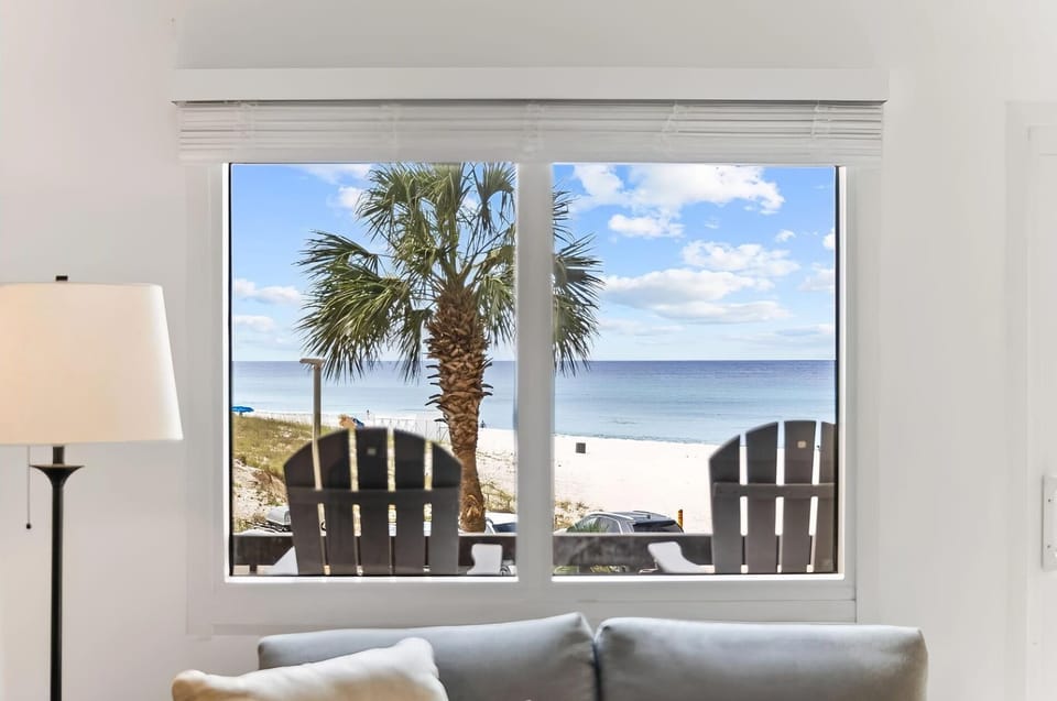 View of Beach from Living Room
