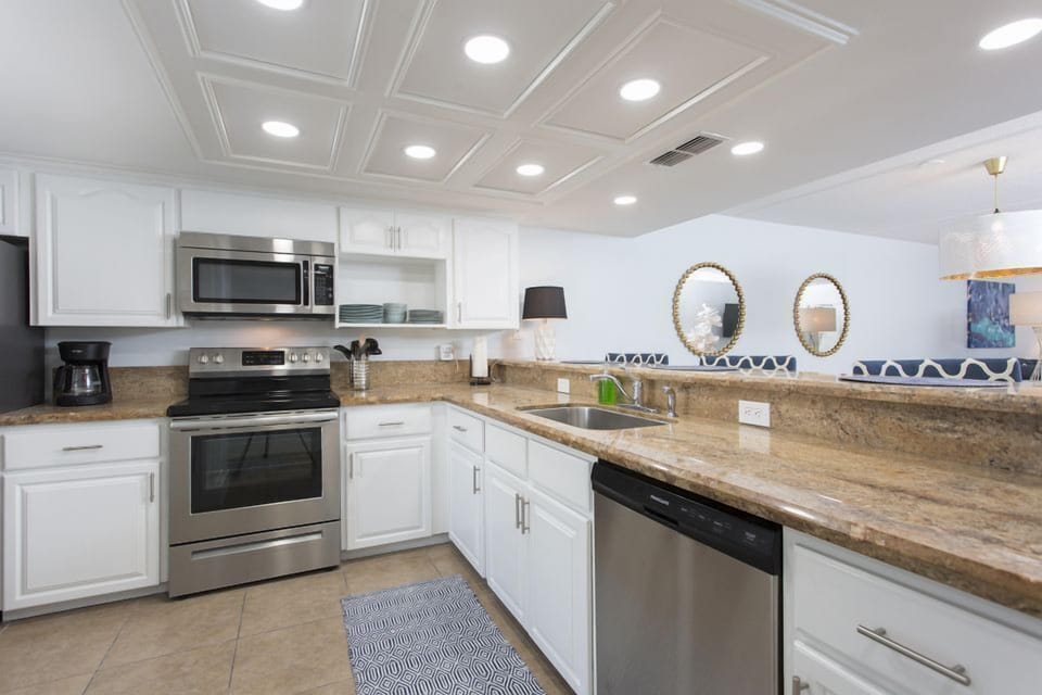 Our kitchen is fully equipped for your convenience. We'd love for you to feel right at home here.