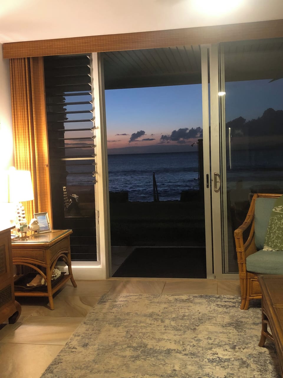 Sunset view from kitchen.
