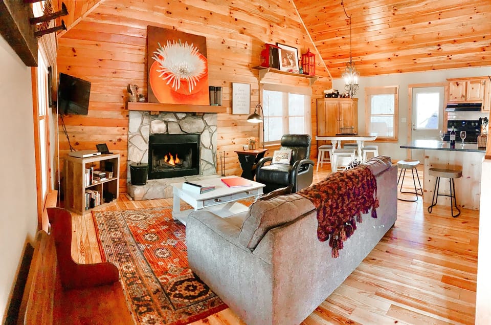 Cozy up to the Wood-burning Fireplace!