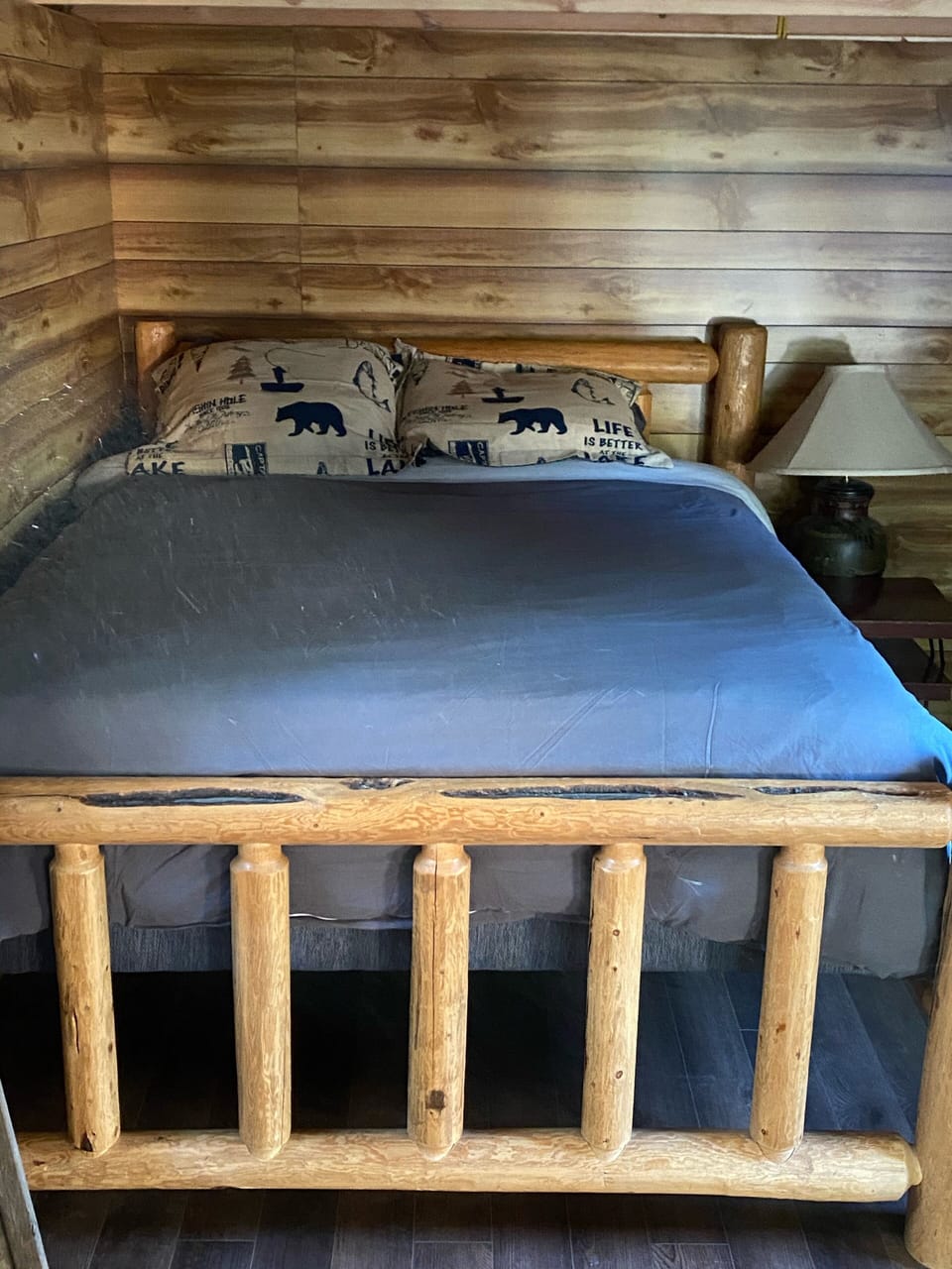 New log bed and mattress 