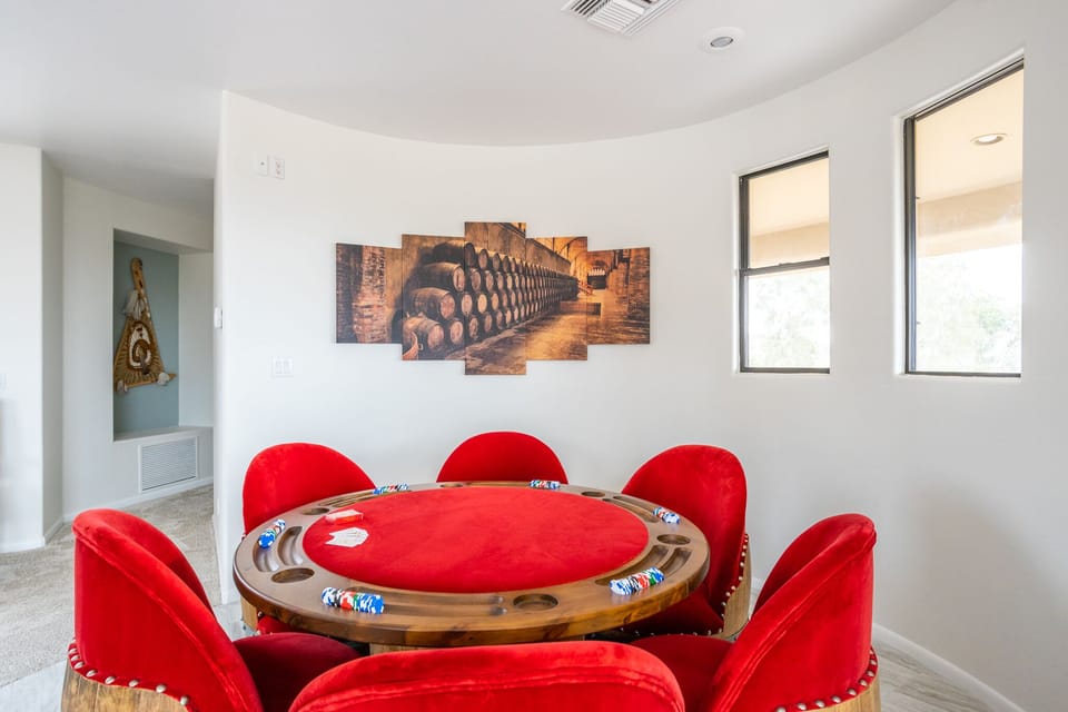 Poker Table in Rec Room