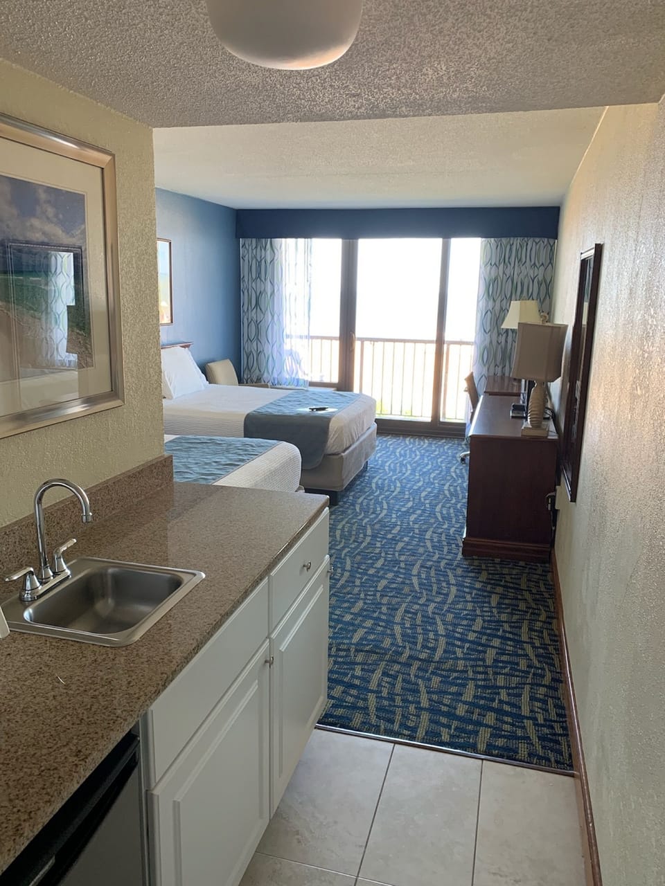 Standard Room, 2 Double Beds, Balcony | Desk, iron/ironing board, free WiFi, bed sheets