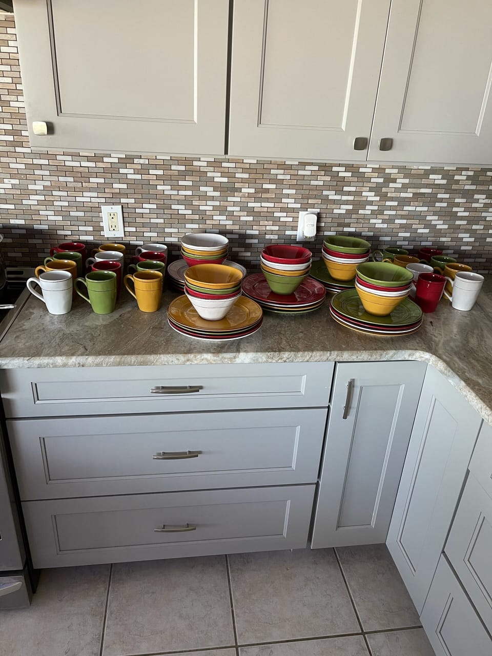 Festive-ware dishes, bowls and coffee mugs to start your day off in color!