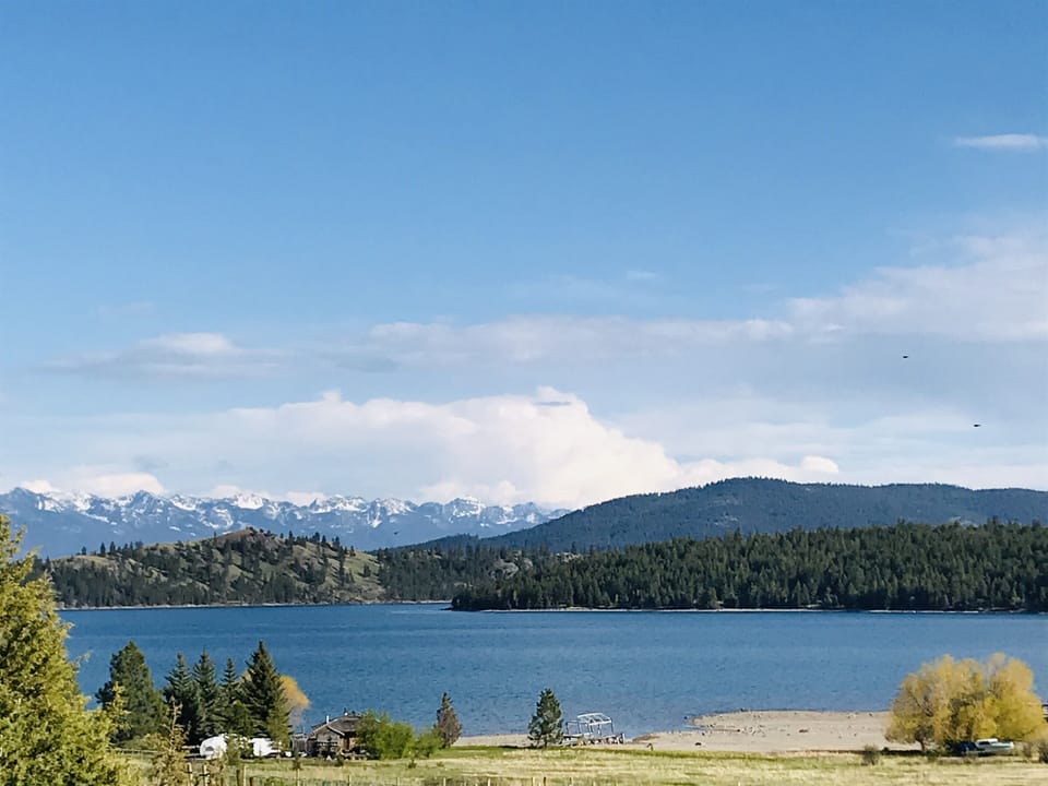 View of Flathead Lake from the deck