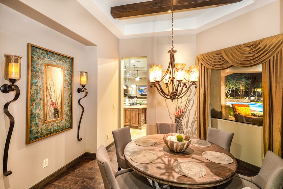 Formal dining area.