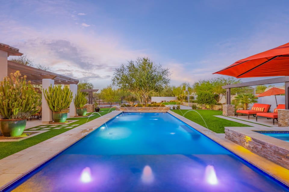 Relax and enjoy your private heated pool with baja.