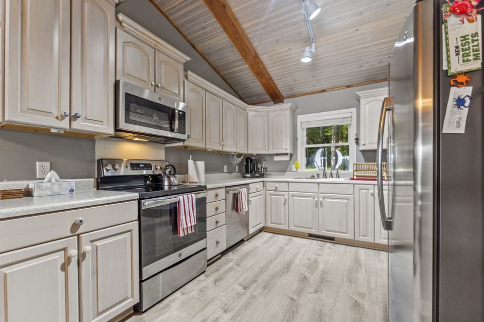 Kitchen well appointed.