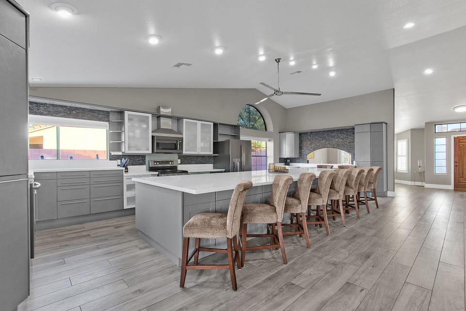 Massive kitchen island, perfect for entertaining 
