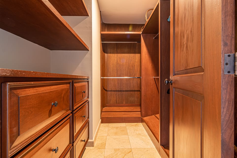Master #2 closet with safe