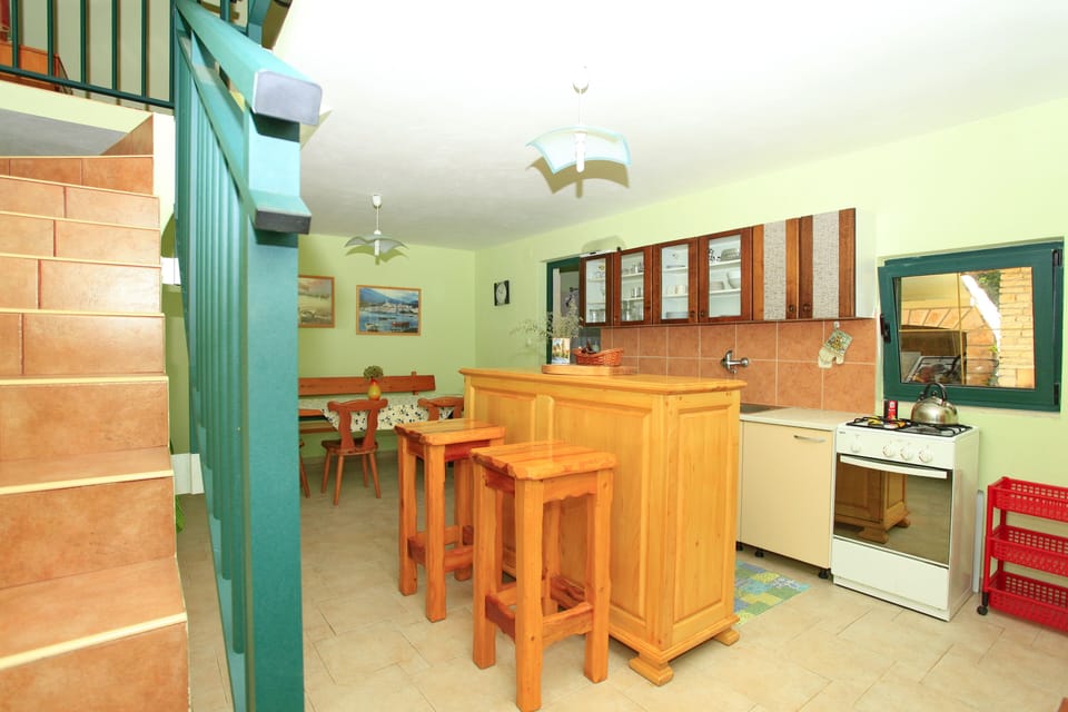 Cottage (Two Bedroom Stone House) | Private kitchen | Fridge