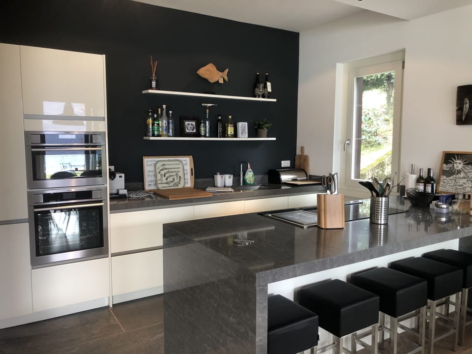 Villa | Private kitchen | Fridge, microwave, oven, stovetop