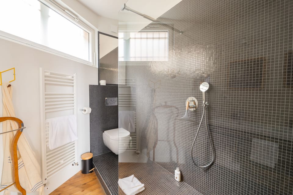 Deluxe Suite | Bathroom | Eco-friendly toiletries, hair dryer, towels, soap