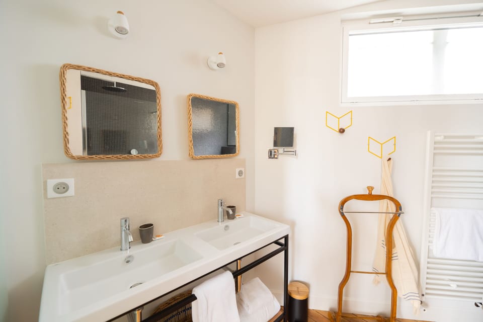 Deluxe Suite | Bathroom | Eco-friendly toiletries, hair dryer, towels, soap