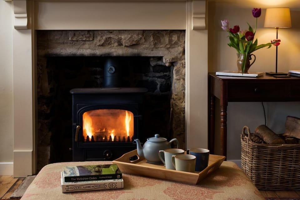 Heatherdene - woodburning stove in the sitting room