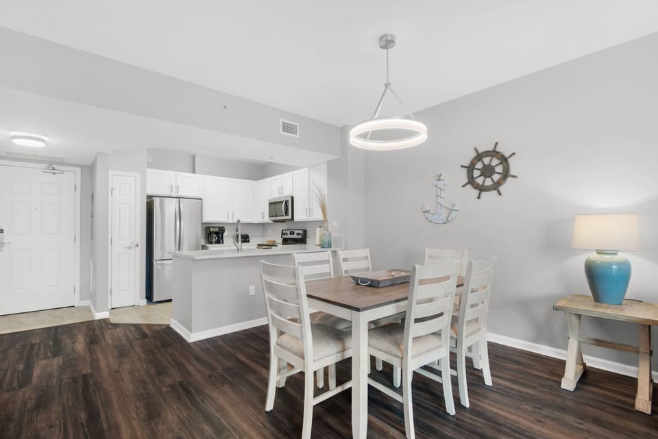 dining area and kitchen