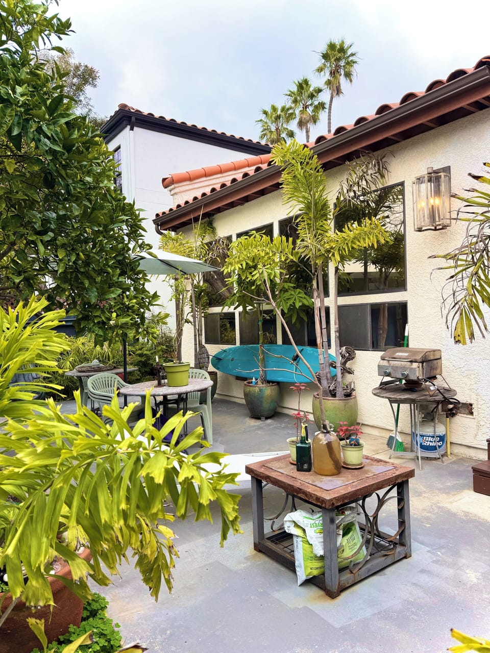 Backyard private patio