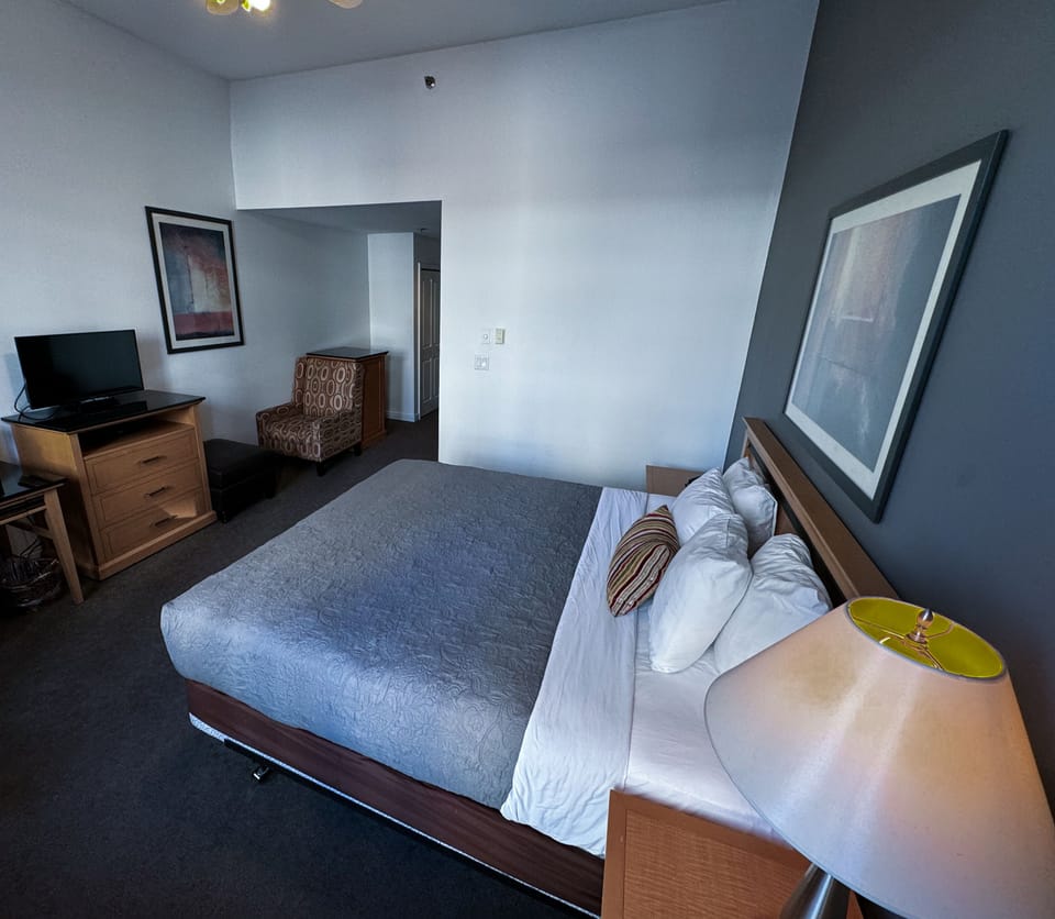 Standard Room, 1 King Bed (Rear Facing) | Premium bedding, desk, blackout drapes, iron/ironing board