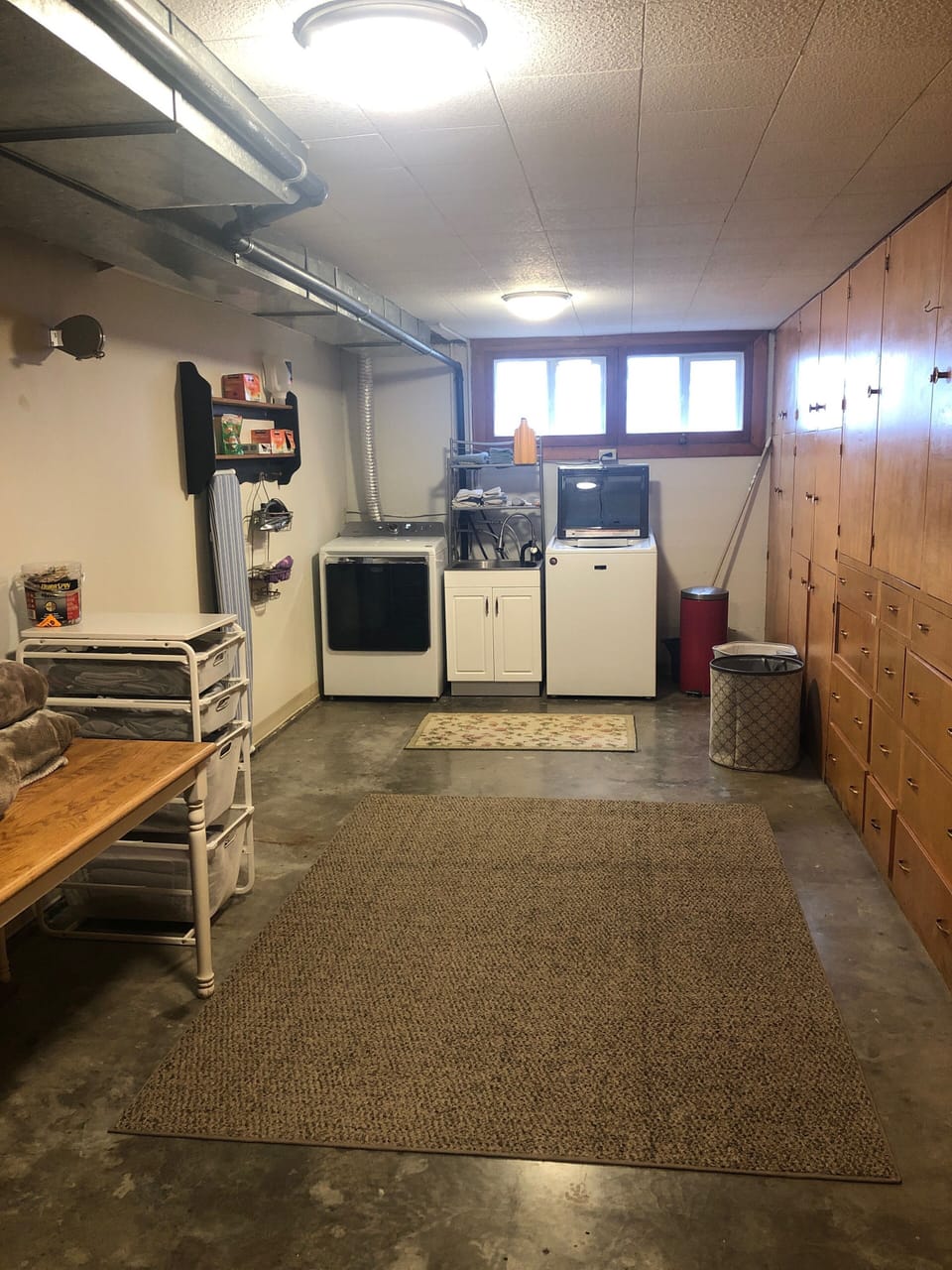 new washer and dryer, on lower level