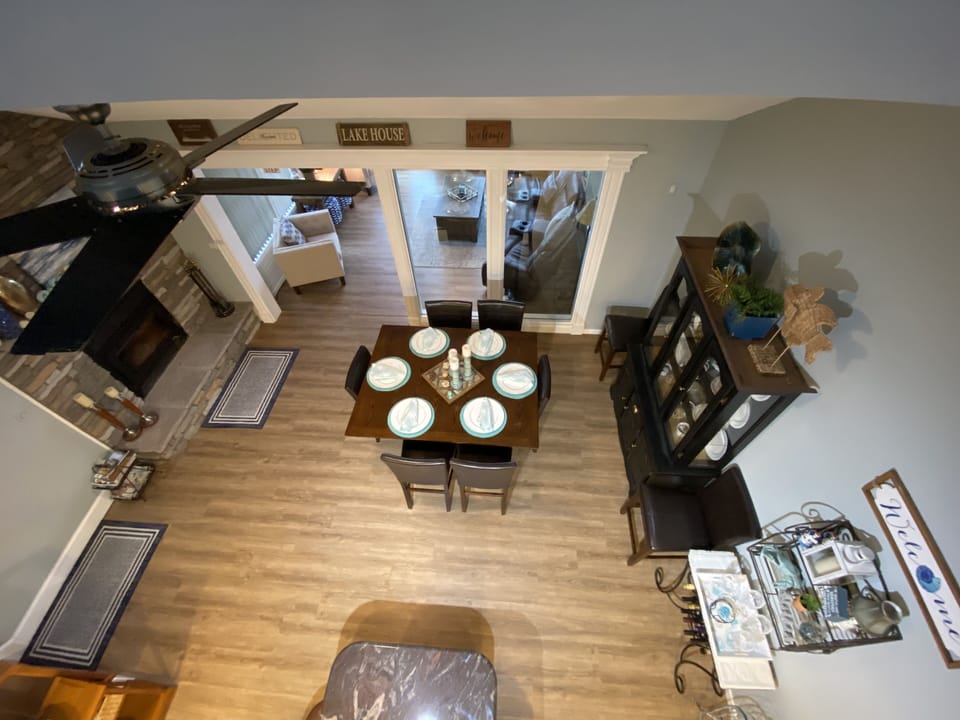 Second floor view of bottom floor