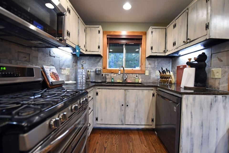 Pet friendly Blue Ridge cabin rental with hot tub, wifi, sauna and Fenced yd