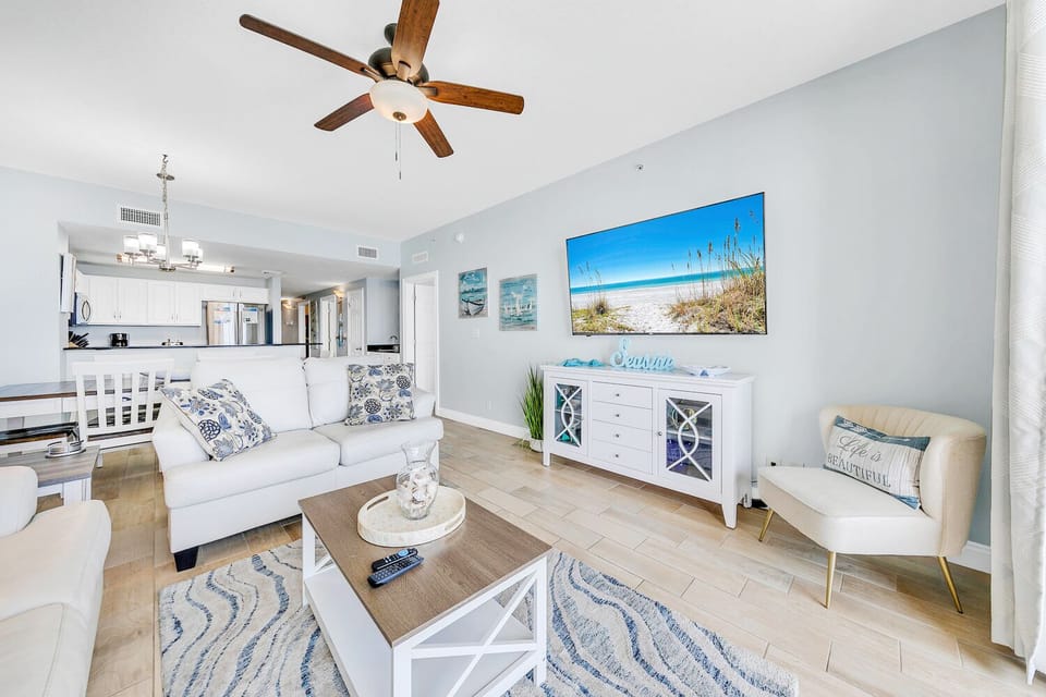 Living room with large flat screen