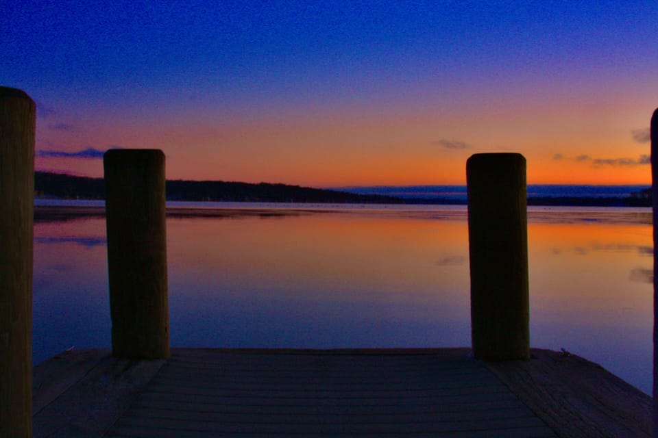 Sunrise from Pewaukee lake