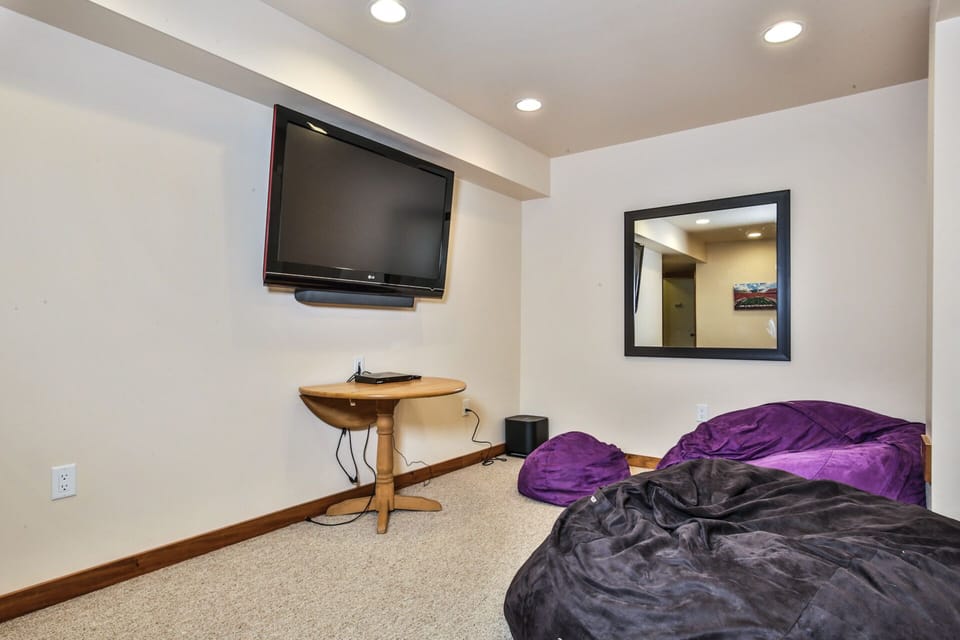 Watch a movie or play a game in the media room