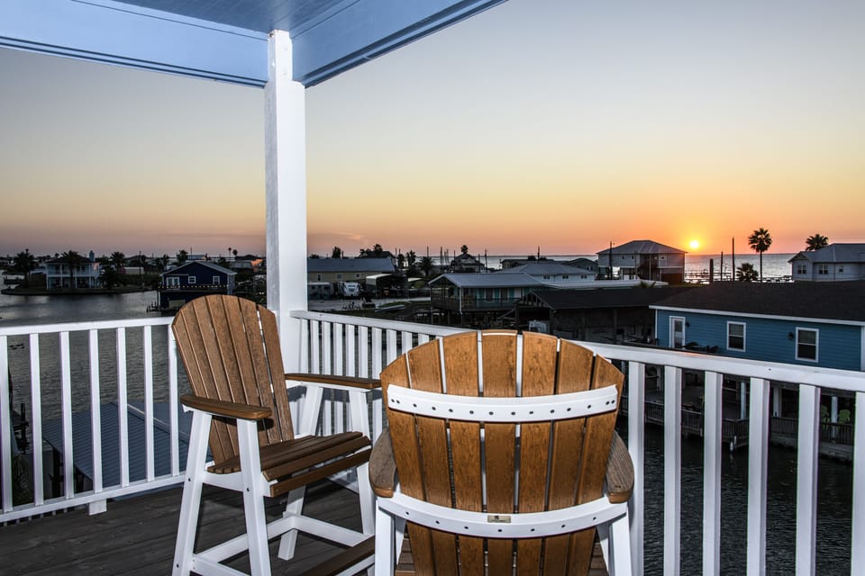 Sunset views from master bedroom deck