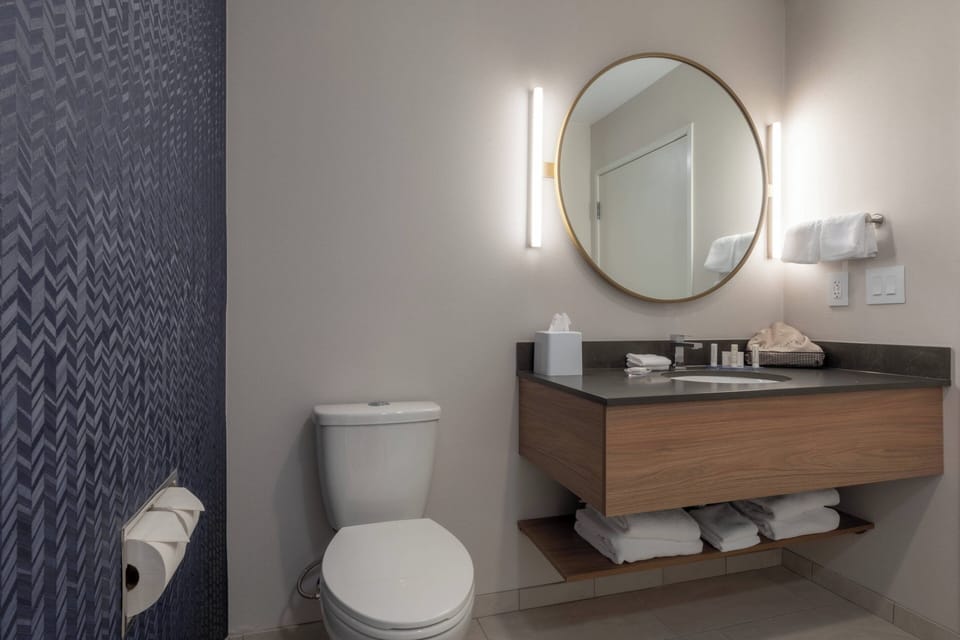 Free toiletries, hair dryer, towels