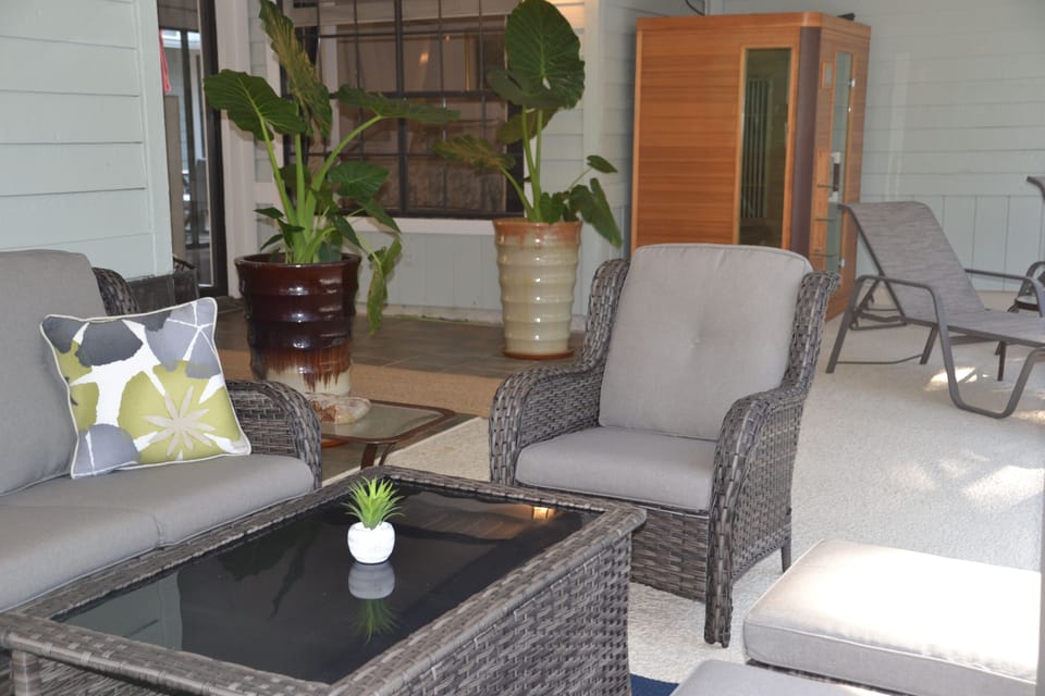 Teak Sauna for your health and enjoyment. 
